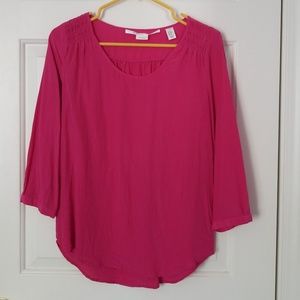 Max Stuido 100% silk 3/4 sleeve blouse
